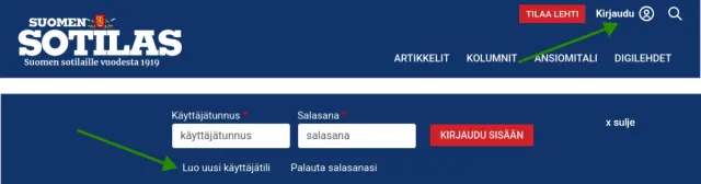 Luo uusi tili